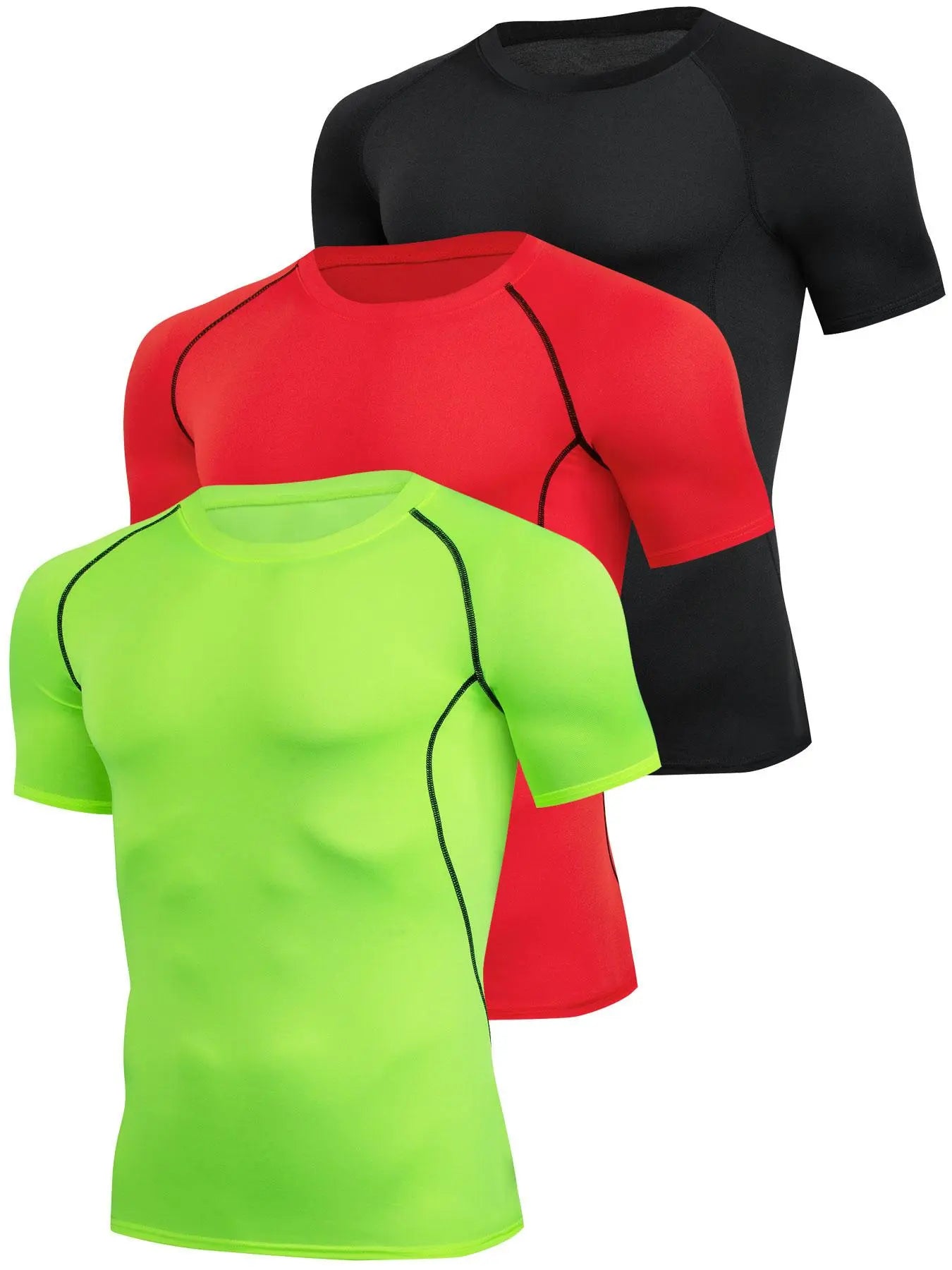 Compression Contrast Binding T-shirt