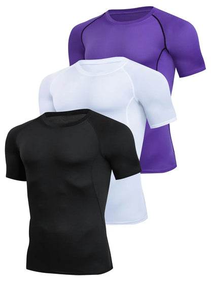 Compression Contrast Binding T-shirt